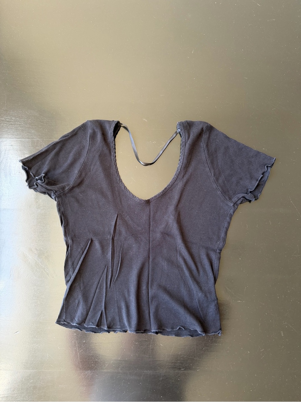 Women’s Scoop Neck Short Sleeve Top black large